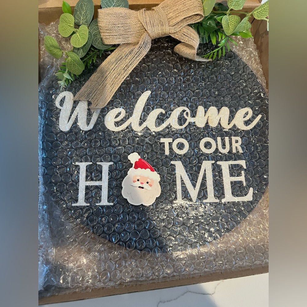 Interchangeable Seasonal Welcome Sign Front Door Decoration,